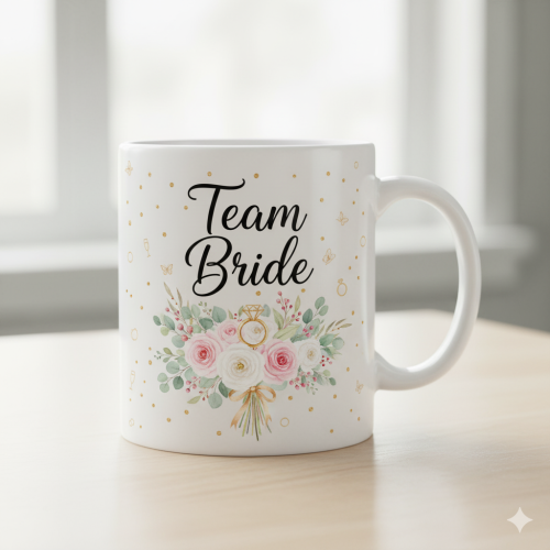 Κούπα "Team Bride": Το Απόλυτο Δώρο για τις Φίλες της Νύφης!